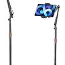 Tablet Floor Stand, Overhead Bed Phone Mount Height Adjustable Arm Stretchable Stand Holder,Universal Floor Stand Compatible with iPhone iPad Pro Air Mini, Samsung Tab, Kindle