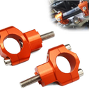 JFG RACING Dirt Bike Handlebar Riser,CNC Motorcycle Handle Bar Mounts Clamps for 125-530 SX SXF EXC EXCF XCW XCFW 2000-2016-Oange (orange)
