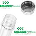 Acrux7 60 Pack Plastic Test Tubes, 45 ML Clear Test Tubes with Screw Caps, Plastic Test Tube Container for Bath Salts, Candy Storage, Scientific Party, Wedding Decorate, Plant Propagation