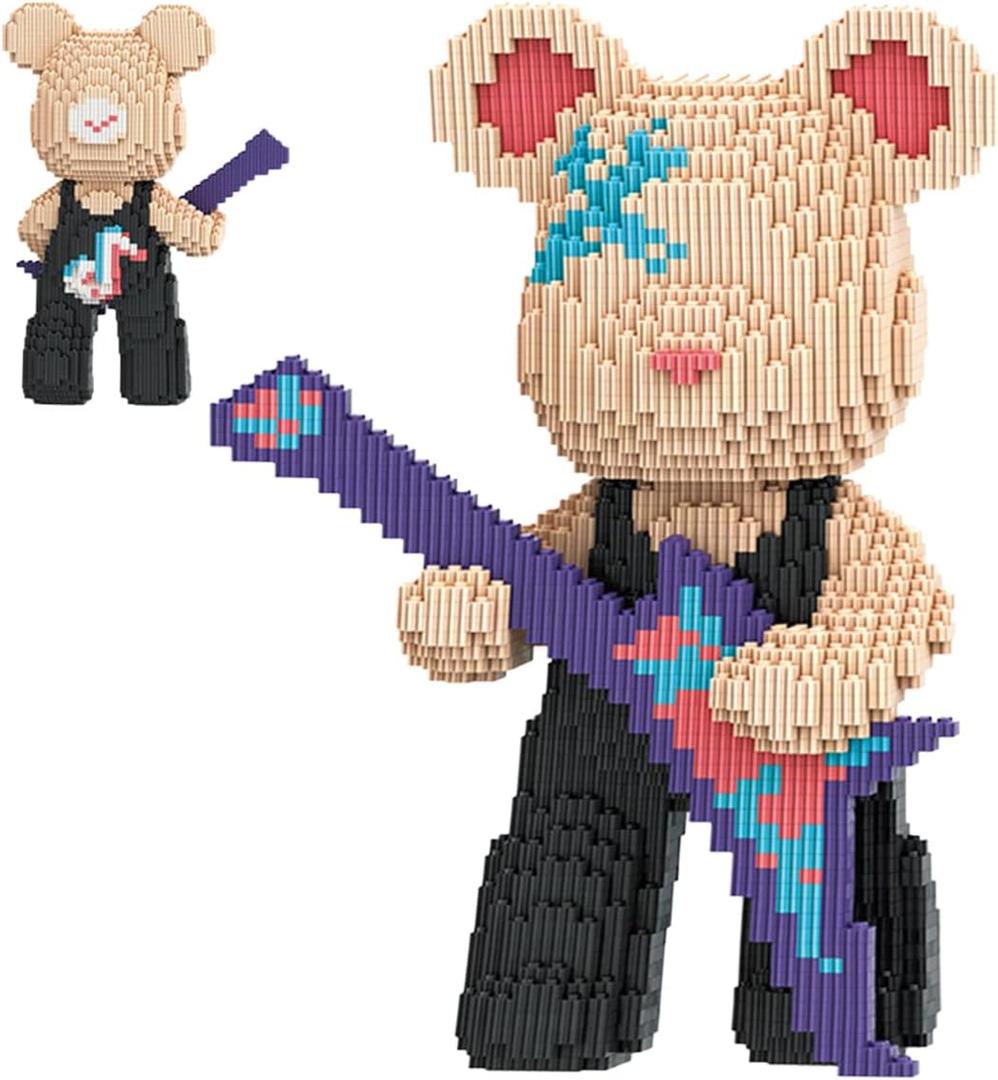 TK Teddy Bear Micro Building Blocks Set(4500Pieces) Winktoys Christmas Bear Building Blocks Gift for Adult and Kid