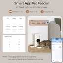 Automatic Cat Feeder for 3 Cats with Slow Feed, 6L Smart WiFi Pet Feeder, 2.4G & 5G Dual-Band, Battery Powered with 15-Day Battery Life, for Cats & Small Dogs (White)