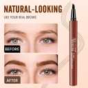 2 x AWROSE Eyebrow Pencil, 3 Pack 3D Microblading 4-Tip Eyebrow Pen, Magic Precise Natural Waterproof Eye Brow Pen with Hair Like Strokes, 4 Fork Tip Multi-Used Eye Brow Pencils for Women/Men (Dark Brown+Light Brown+Reddish Brown)
