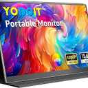 Yodoit Portable Monitor for Laptop, 15.6" 1920×1080 Travel Screen FHD IPS Display with USB Type C Port, Speakers and Smart Cover Compatible with PC, MacBook, Xbox (Black)