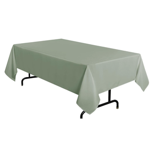 Sage Green Tablecloth 140 x 112 Inch, Rectangle Table Cloth for 6 Feet Tables - Stain and Wrinkle Resistant Washable Polyester Table Cover for Dining Tables, Buffet Parties and Camping