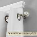 H.VERSAILTEX Window Curtain Rods for Windows 28 to 48 Inches Adjustable Decorative 3/4 Inch Diameter Single Window Curtain Rod Set with Classic Finials, Nickel