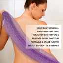 UJFQBH African Net Sponge Authentic 2-Pieces Exfoliating Body Scrubber for Shower & Bath, Deep Cleansing Lather for Dead Skin Removal, Back Scrubber for Women & Men (Pink Purple