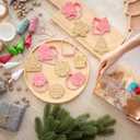 Christmas Baking Advent Calendar 2025, 24 Days Gingerbread Christmas Cookie Cutters Xmas Countdown Cookie Stamps Baking Tool Gift for Beginners Women Adult Family Couples Party Favors