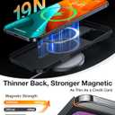 TORRAS Magnetic Slim Fit for iPhone 16 Pro Max Case with Stand, Ultra-Thin 16 Pro Max Phone Case Compatible with MagSafe, Built-in Stash Stand, Light Anti-Scratch Matte Hard PC 6.9 inch, Black