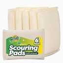 6 Scrub Sponges Kitchen by SCRUBIT, Multi-Purpose Scouring Pads, Non-Scratch Cleaning Sponges for Dishes, Pots & Non-Stick Cookware - Long Lasting Dish Scrubbers for Kitchen, Bathroom & More