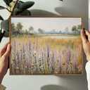 KISSFOX Vintage Framed Wall Art Decor Countryside Landscape Pictures Wall Decor Rustic Wildflower Paintings Scenery Canvas Art Prints Modern Farmhouse Artwork For Bedroom Kitchen Living Room 16x24in