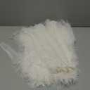 MELADY Pack of 50pcs Natural Ostrich Feathers 12-14inch for Home Wedding Party Decoration (White)