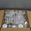 Gerrii 24 Pieces 16 oz Clear Plastic Mason Jars with Lids Refillable Mason Cocktail Cup Empty Canning Overnight Oats Container Plastic Candy Storage Jars Containers for Honey Spices Herbs (Silver)