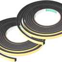 uxcell Sealing Foam Tape 10mm Wide 5mm Thick 3 M/9.8ft Long, Self Adhesive Weather Strip for Window Door Insulation, Pack of 2