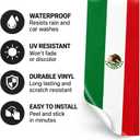 Mexican Flag B-Pillar Decals, 2-Pack Waterproof Vinyl Car Stickers for Cars, Trucks & SUVs