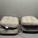 IASEAHK Chair Cushions, Foam Dining Chair Cushions, Tufted Indoor Chair Pads, Set of 4, Beige, 16.5” x 16.5” x 3.5”