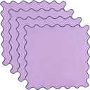 Dinner Napkins, Cotton Linen Blend Napkins Set of 4 Perfect for Parties Dinners Weddings Cocktail Christmas Cloth Napkins Washable & Reusable 18x18 (Purple, 18" x 18", 4PCS)