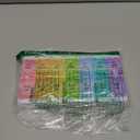 Sukuos AM PM Weekly 7 Day Pill Organizer, 2 Times A Day Pill Box with Arthritis Friendly Push Button, Medicine Cases for Vitamin/Fish Oil/Supplements, Easy to Clean (Cyan&Blue)