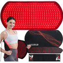 ALLOLO Red Light Therapy for Body, 3 in 1 LEDs Red Light Therapy Belt with Timer Remote Control, 660nm 850nm Infrared Light Therapy Pad for Body Waist Shoulder Knee, 12.6" x 6.3" Large Area