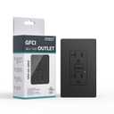 BSEED GFCI Outlet 20 Amp, Self-Test GFI Electrical Outlet with LED Indicator, Weather & Tamper Resistant GFCI Receptacle, Ground Fault Circuit Interrupters with Wall Plate, UL Listed, Black (20Amp-1 Pack)