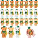 Sotiff 24 Pcs Mini Graduation Bear Plush Gift Stuffed Animal with Cap Gift for Her, for Him, Class of 2026 Graduation Present for College High School for DIY Keychain Xmas Decorations(Green Cap)