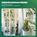 Acrylic Shelves for IKEA Milsbo Cabinets, Clear Acrylic Plant Corner Shelves Compatible with IKEA Milsbo Tall Greenhouse Cabinet - 8mm Thick 3 Pack Combo Set
