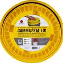 Gamma2 Gamma Seal Lid for Utility Buckets - Fits 3.5, 5, 6 & 7 gallon buckets, Yellow, Made in USA