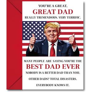 7 x Funny Fathers Day Card, Happy Birthday Cards Humor Gift from Son Daughter or Kids Hilarious & Heartfelt Greeting Card for Dad, Grandpa, Husband Premium Quality, Perfect for Fathers Day, Birthday, or Unique Gift