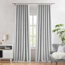 WEST LAKE Chenille Pinch Pleated 95% Blackout Curtain Panels for Bedroom,Silver Grey Triple Weave Textured Heavy Drapes with Microfiber Lining,Vintage Window Treatment,Back Tabs,40" Wx90 L,Pack of 2