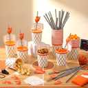 100 Sets Basketball Hoop Cups with Straws 9 oz Basketball Party Cups Disposable Paper Sports Cold Drink Fruit Juice Coffee Dinnerware for Balls Birthday Party Favors Decorations Supplies