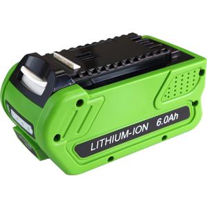 GreenWorks 40V Replacement Battery 6.0Ah GreenWorks 29462 29472 29252 20202 22262 25312 25322 20642 22272 27062 21242 G-Max Cordless Power Tools Battery Packs