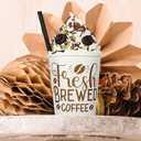 Yungyan 1 Pcs Farmhouse Rustic Coffee Tiered Tray Decoration Coffee Bar Hot Cocoa Decor with Faux Whipped Cream Cups Cafe Ornaments Party Table Centerpiece Cream Cups Photo Prop for Kitchen Home