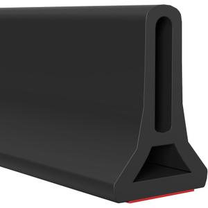 Hi-Na 6ft Collapsible Shower Threshold Water Dam Water Barrier for Shower and Water Stopper Keeps Water Inside Water Threshold for Wet and Dry Separation (6ft, Black)