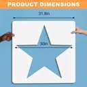 Cinnvoice 30 x 30inch Large Star Stencil Reusable Plastic for Yard, Walls, Fabric, Canvas, Flag, DIY Crafts and Independence Day Project