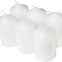 Super Z Outlet Unscented Pillar Candles for Weddings, Home Decoration, Relaxation, Spa, Smokeless Cotton Wick (6, White, 2"x3")