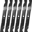 942-0741A Mower Blade for 21‘’ Deck, Compatible with T roy Bilt TB130 TB240 TB230 TB200 TB210 TB160, C raftsman M230 M250, C ub Cadet, M TD 21'' Mower, Replace 742-0741, 742-0741A, 942-0741, 6-Pack