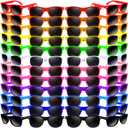 Oleitodh Kids Sunglasses Bulk, 60 Pack Neon Party Sunglasses, 80's Style, 10 Colors, Universal Size, Unisex, Birthday Party Favors