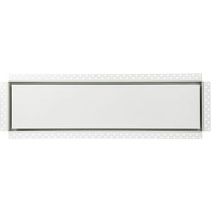 Zion Steel Return Air Grille 8" x 30" Flush Mount Stainless Steel White Modern