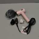 Travel Hair Dryer, Dual Voltage Mini Ionic Blow Dryer for Fast Drying, Compact Lightweight Hair Dryer with Magnetic Diffuser for Home & Travel, Portable Hairdryer International 110-240V (Pink)