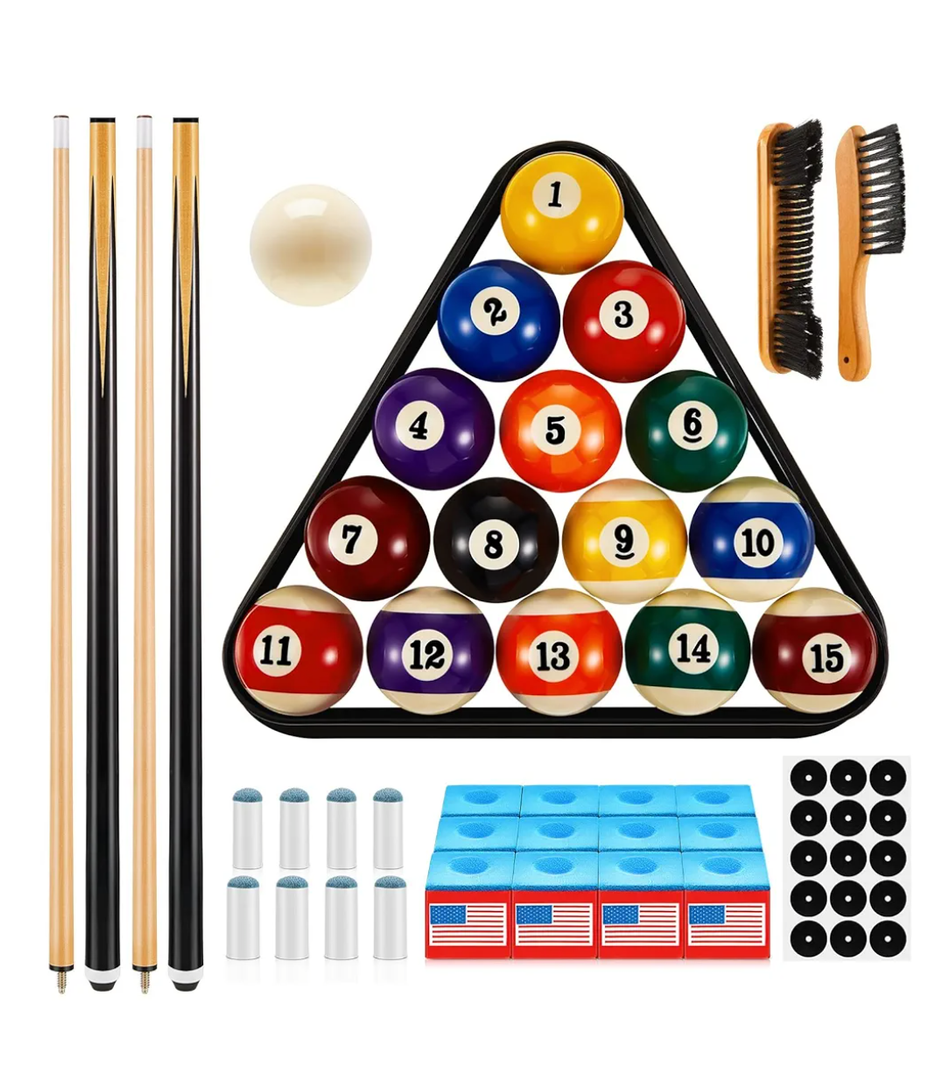 Outus 71pcs Pools Table Accessories Billiards Balls with Triangle Stand Pool Cue Chalks Cue Spot Sticker Brush
Amazon's Choice