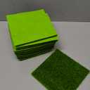 ELCOHO 18 Pieces Fake Grass for Crafts Fairy Garden Grass 6 x 6 Inches Artificial Garden Grass for Miniature Ornament Garden Dollhouse DIY Decoration, Green