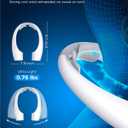 AI Neck Fan, 4 Speeds Adjustable Portable Personal Fan Rechargeable, 4000 mAh Battery Faster Cooling Wearable Fan, Ultra Quiet for Home, Office, Travel, Outdoor (White)
