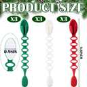 Weysat 18 Pcs Christmas Garland Hangers Hooks for Mantel Garland Ties Adjustable Stocking Holder Reusable Silicone Adhesive Straps Wreath Hangers for Fireplace(Stylish Style) (Red, Green, White)