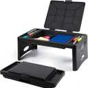 Loddie Doddie Foldable Lap Desk - 9.75 x 12 in, Black, Plastic - Accessory Trays & Storage Pocket for Lap Desk with Storage - Kids Travel Tray for Car Seat - Foldable Laptop Table for Small Spaces