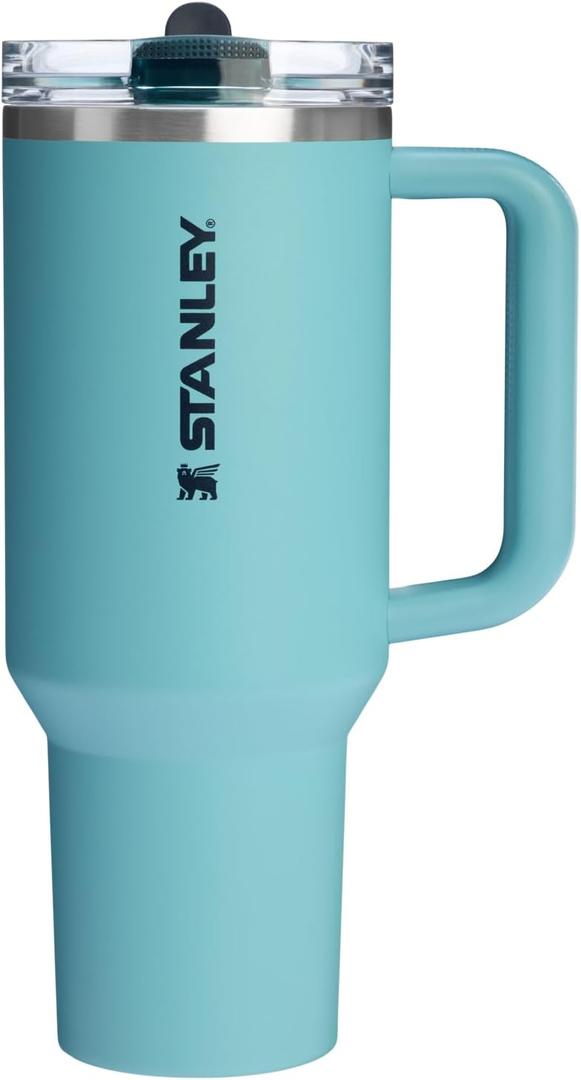 Stanley Quencher ProTour Flip Straw Tumbler with Leakproof Lid 40 oz | Built-In Straw and Handle | Cup Holder Compatible for Travel | Insulated Stainless Steel Cup | BPA-Free | Agave