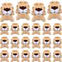 Shappy 30 Pcs Mini Stuffed Animal Toys Small Lion/Tiger Stuffed Animals Bulk for Baby Shower Safari Nursery Decor Birthday Classroom Prizes Gifts(Lion)