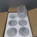 GO&SO 5 Pack Crack Finish Cylinder Glass Lamp Shade, 5.5" Height, 3.94" Diameter, 1.65" Fitter, Clear Lamp Shades Replacement for Industrial Pendant Light/Bathroom Vanity Lamp/Wall Sconce/Chandelier