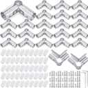 Shimeyao 20 Set 90 Degree Pipe Connector Clamps Pipe Connector Tee Clamp Fittings Bulk Fit OD 19.1 mm Stainless Steel Pipe 1/2" EMT with 2 Wrench 60 PE Adapter Shims Electrical Conduit Fittings