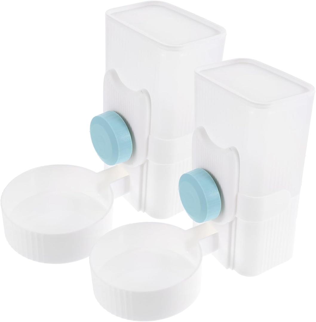 2pcs Automatic Pet Water Dispenser and Food Feeder for Cats Dogs and Kittens Hanging Design for Easy Installation and Cleaning