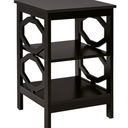 3-tier Nightstand Sofa Side End Accent Table Storage Display Shelf Espresso