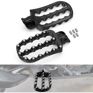 NICECNC Flat Foot Pegs Footpeg Compatible with 390 Adventure 2020 2021 2022 2023 2024, Foot Pedals, Anodization, CNC-machined, Black
